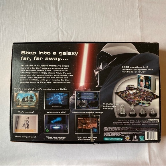 TRIVIAL Pursuit DVD Star Wars Saga Edition Board Game By Parker Brothers Hasbro - Picture 2 of 11